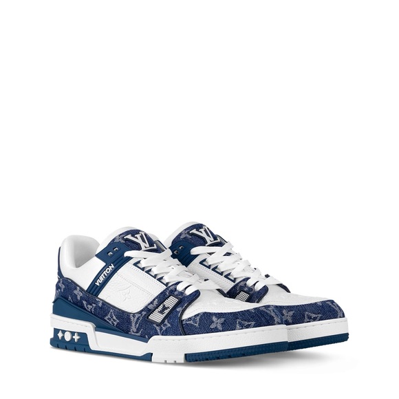 Louis Vuitton Men's Navy and White Sneakers - Picture 1 of 1